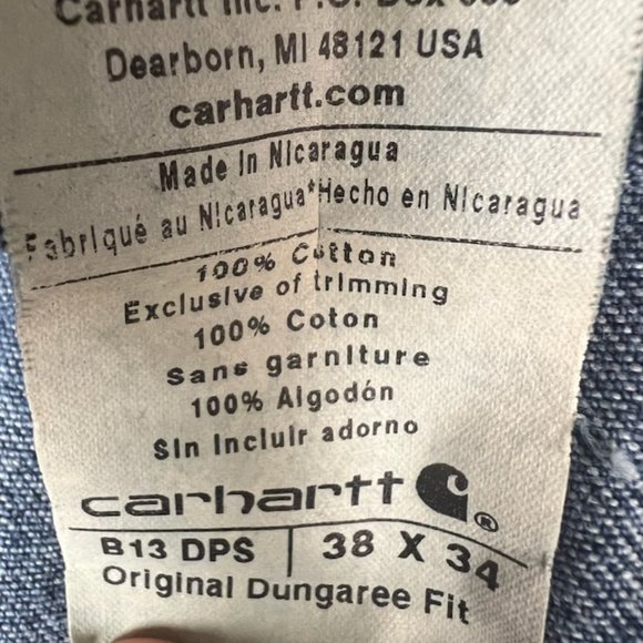 Carhartt Dungaree Men's Work Jeans - Picture 9 of 12